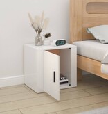 VidaXL Nachtkastje 50x39x47 cm hoogglans wit