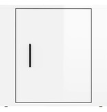 VidaXL Nachtkastje 50x39x47 cm hoogglans wit