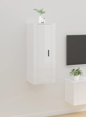 VidaXL Tv-wandmeubel 40x34,5x100 cm hoogglans wit
