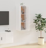 VidaXL Tv-wandmeubel 40x34,5x100 cm hoogglans wit