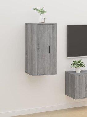 VidaXL Tv-wandmeubel 40x34,5x80 cm grijs sonoma eikenkleurig