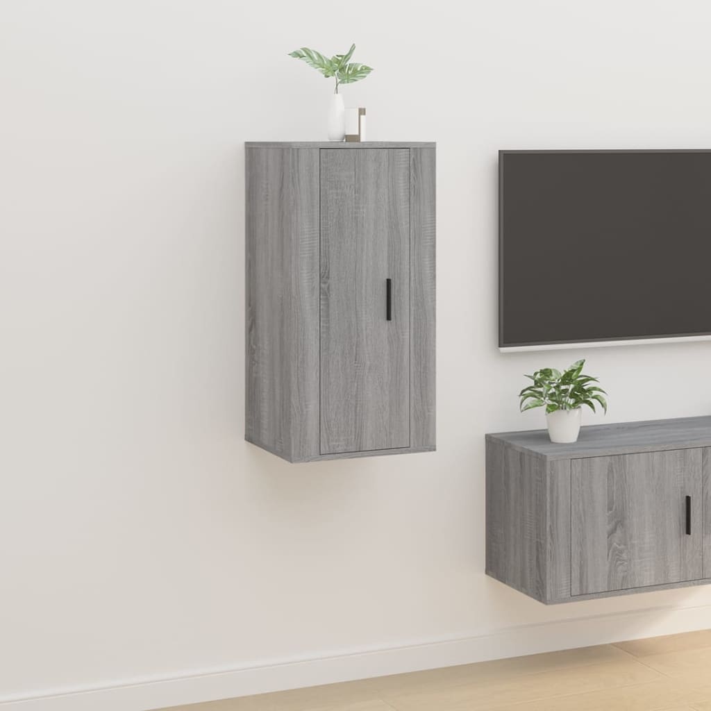 VidaXL Tv-wandmeubel 40x34,5x80 cm grijs sonoma eikenkleurig