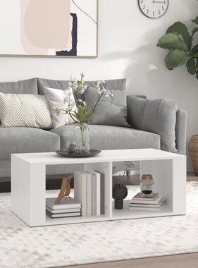 VidaXL Salontafel 100x50x36 cm bewerkt hout wit