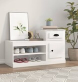 VidaXL Schoenenkast 100x42x60 cm bewerkt hout hoogglans wit
