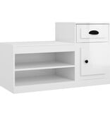 VidaXL Schoenenkast 100x42x60 cm bewerkt hout hoogglans wit