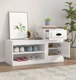 VidaXL Schoenenkast 100x42x60 cm bewerkt hout hoogglans wit