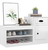 VidaXL Schoenenkast 100x42x60 cm bewerkt hout hoogglans wit
