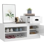 VidaXL Schoenenkast 100x42x60 cm bewerkt hout hoogglans wit