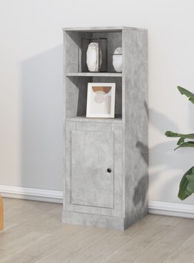 VidaXL Hoge kast 36x35,5x103,5 cm bewerkt hout betongrijs