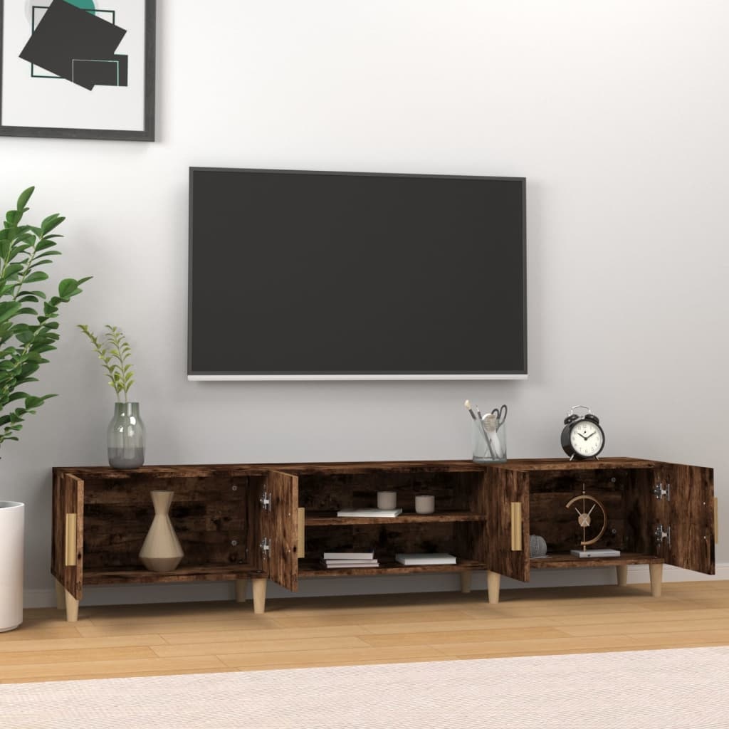 VidaXL Tv-meubel 180x31,5x40 cm bewerkt hout gerookt eikenkleurig
