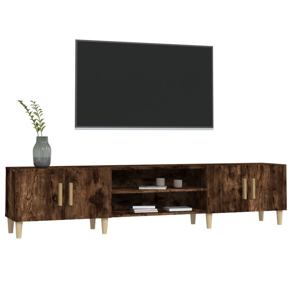 VidaXL Tv-meubel 180x31,5x40 cm bewerkt hout gerookt eikenkleurig