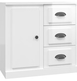 VidaXL Dressoir 70x35x67,5 cm bewerkt hout hoogglans wit