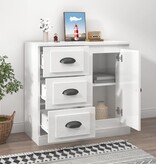VidaXL Dressoir 70x35x67,5 cm bewerkt hout hoogglans wit