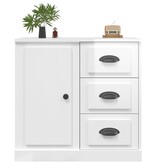 VidaXL Dressoir 70x35x67,5 cm bewerkt hout hoogglans wit