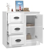 VidaXL Dressoir 70x35x67,5 cm bewerkt hout hoogglans wit
