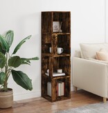 VidaXL Hoekkast 33x33x132 cm bewerkt hout gerookt eikenkleurig