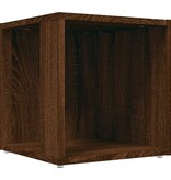 VidaXL Bijzettafel 33x33x34,5 cm bewerkt hout bruin eikenkleur
