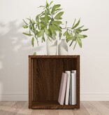 VidaXL Bijzettafel 33x33x34,5 cm bewerkt hout bruin eikenkleur