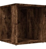 VidaXL Bijzettafel 33x33x34,5 cm bewerkt hout gerookt eikenkleurig