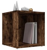 VidaXL Bijzettafel 33x33x34,5 cm bewerkt hout gerookt eikenkleurig