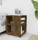 VidaXL Rolkast 60x53x72 cm bewerkt hout gerookt eikenkleurig