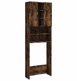 VidaXL Wasmachinekast 64x25,5x190 cm gerookt eikenkleurig