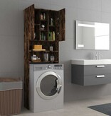 VidaXL Wasmachinekast 64x25,5x190 cm gerookt eikenkleurig