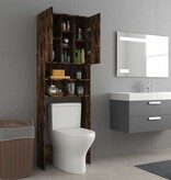 VidaXL Wasmachinekast 64x25,5x190 cm gerookt eikenkleurig