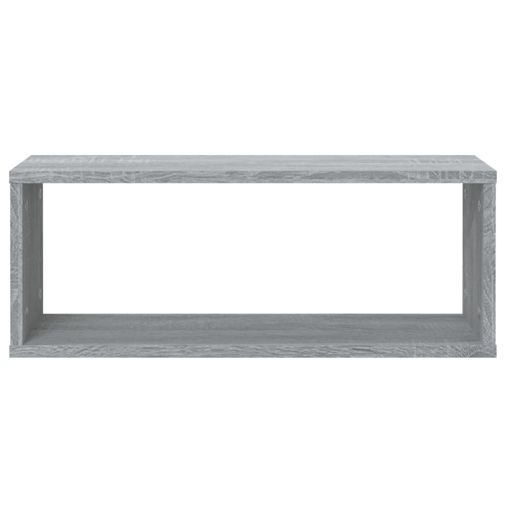 VidaXL Wandschappen kubus 6 st 60x15x23 cm bewerkt hout grijs sonoma