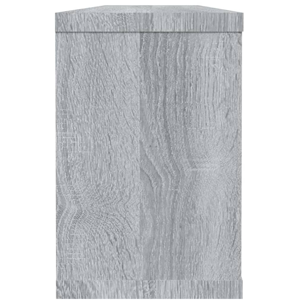 VidaXL Wandschappen kubus 6 st 60x15x23 cm bewerkt hout grijs sonoma