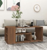 VidaXL Salontafel 100x50x40 cm bewerkt hout bruineiken