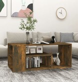 VidaXL Salontafel 100x50x40 cm bewerkt hout gerookt eikenkleurig