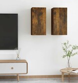VidaXL Tv-meubelen 2 st 30,5x30x60 cm bewerkt hout gerookt eikenkleur