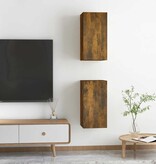 VidaXL Tv-meubelen 2 st 30,5x30x60 cm bewerkt hout gerookt eikenkleur