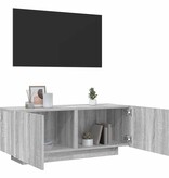 VidaXL Tv-meubel 100x35x40 cm bewerkt hout grijs sonoma eikenkleurig