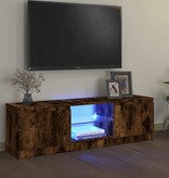 VidaXL Tv-meubel met LED-verlichting 120x30x36 cm gerookt eikenkleur