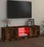 VidaXL Tv-meubel met LED-verlichting 120x30x36 cm gerookt eikenkleur