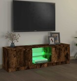 VidaXL Tv-meubel met LED-verlichting 120x30x36 cm gerookt eikenkleur