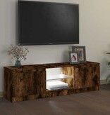 VidaXL Tv-meubel met LED-verlichting 120x30x36 cm gerookt eikenkleur