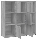 VidaXL Boekenkast 90x30x90 cm bewerkt hout grijs sonoma eikenkleurig