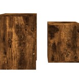 VidaXL 2-delige Tafeltjesset bewerkt hout gerookt eikenkleurig