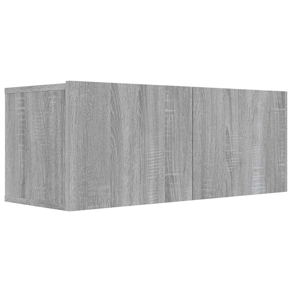 VidaXL Tv-meubel 80x30x30 cm bewerkt hout grijs sonoma eikenkleurig