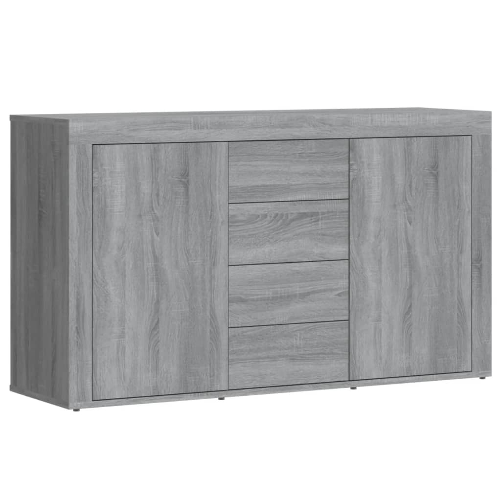 VidaXL Dressoir 120x36x69 cm bewerkt hout grijs sonoma eikenkleurig