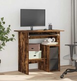 VidaXL Bureau 80x45x74 cm bewerkt hout gerookt eikenkleurig