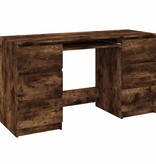 VidaXL Bureau 140x50x77 cm bewerkt hout gerookt eikenkleurig