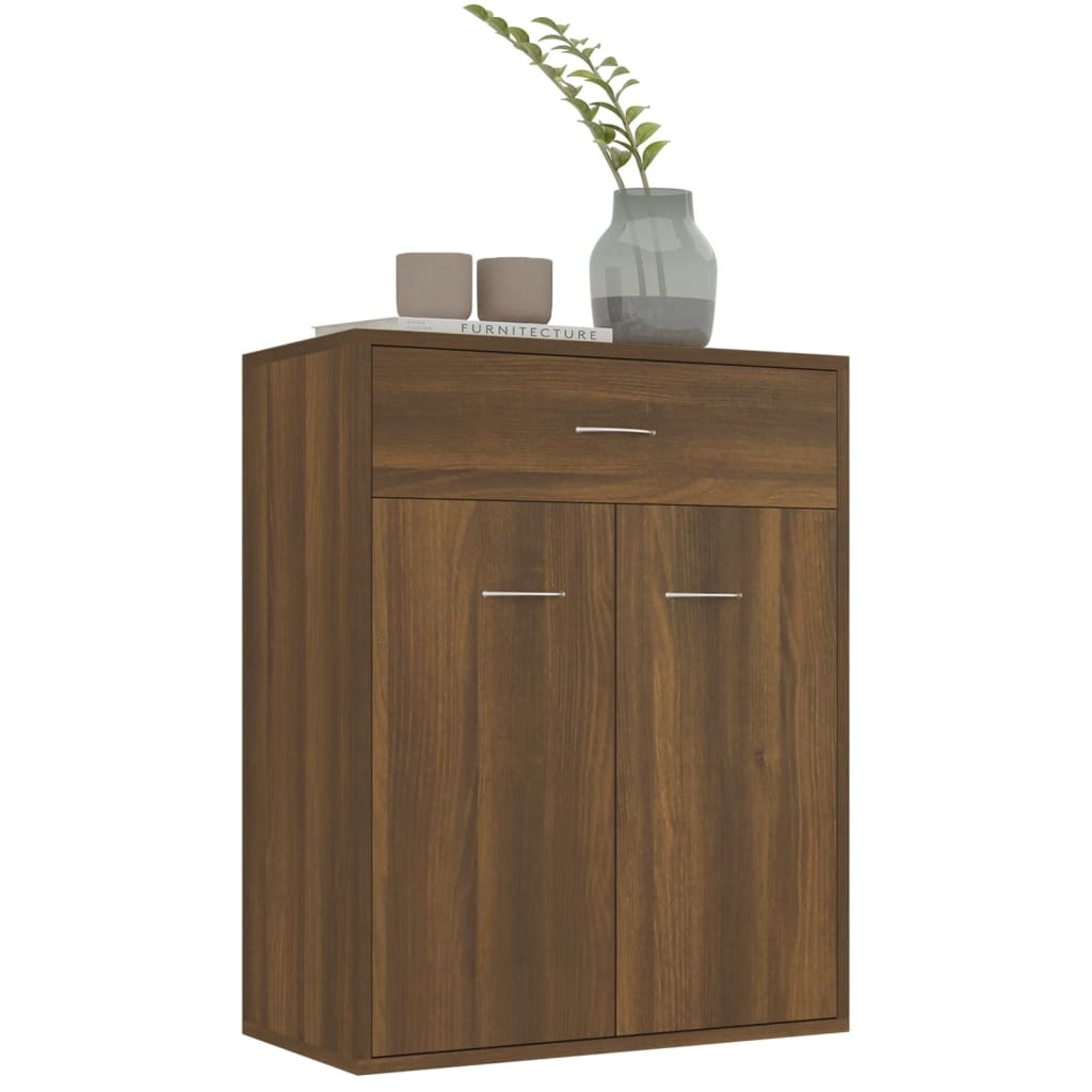 VidaXL Dressoir 60x30x75 cm bewerkt hout bruin eikenkleur