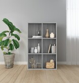 VidaXL Boekenkast/dressoir 66x30x98 cm bewerkt hout grijs sonoma eiken