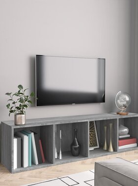 VidaXL Boekenkast / tv-meubel 143x30x36 cm grijs sonoma eikenkleurig