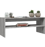 VidaXL Salontafel 100x40x40 cm bewerkt hout grijs sonoma eikenkleurig