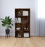 VidaXL Boekenkast 66x30x130 cm bewerkt hout gerookt eikenkleurig